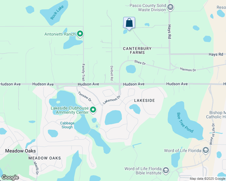 map of restaurants, bars, coffee shops, grocery stores, and more near 14001 Crater Circle in Hudson