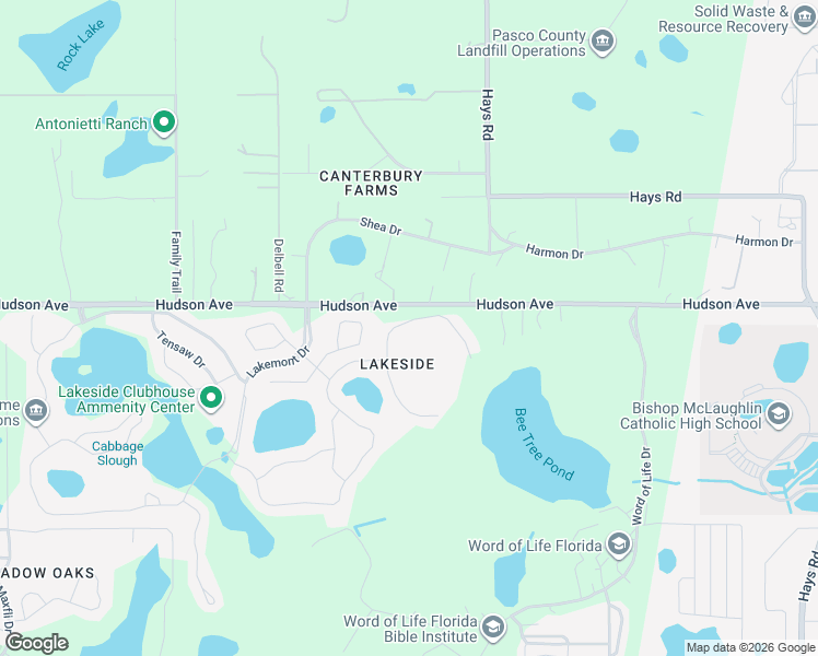 map of restaurants, bars, coffee shops, grocery stores, and more near 13814 Bee Tree Court in Hudson