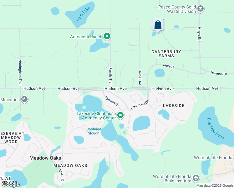 map of restaurants, bars, coffee shops, grocery stores, and more near 13801 Newport Shores Drive in Hudson