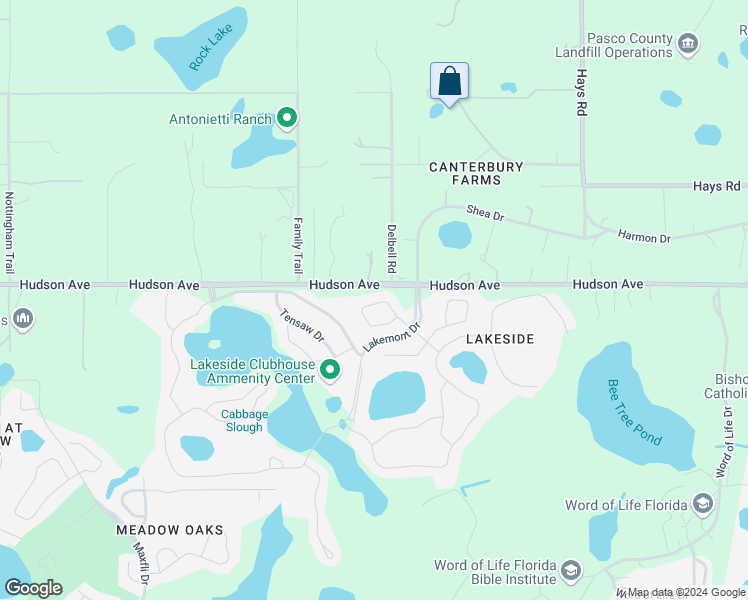 map of restaurants, bars, coffee shops, grocery stores, and more near 13927 Crater Circle in Hudson