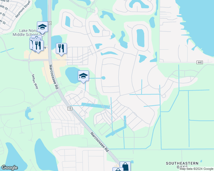map of restaurants, bars, coffee shops, grocery stores, and more near 10443 Siddington Drive in Orlando