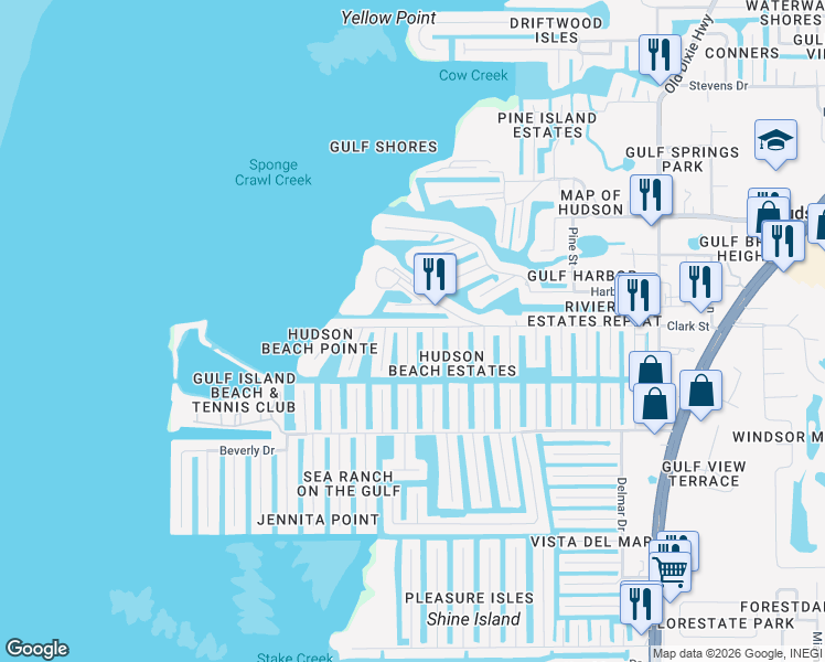 map of restaurants, bars, coffee shops, grocery stores, and more near 13934 Barnard Avenue in Hudson