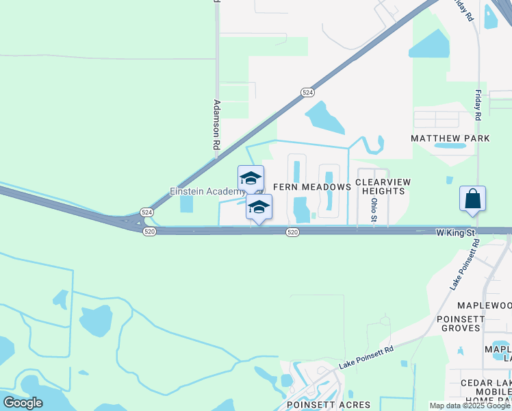 map of restaurants, bars, coffee shops, grocery stores, and more near 5650 Florida 520 in Cocoa