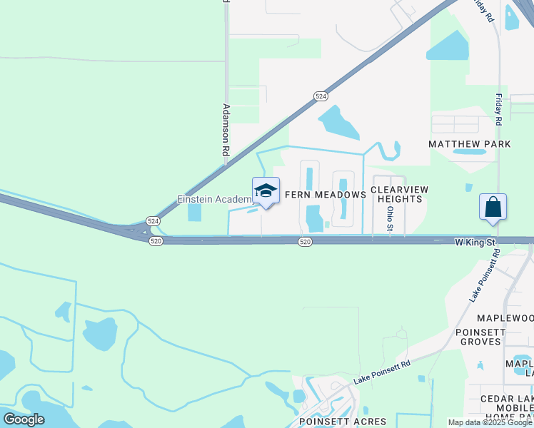 map of restaurants, bars, coffee shops, grocery stores, and more near 5650 Florida 520 in Cocoa