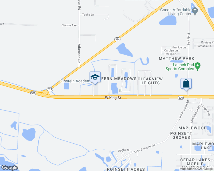 map of restaurants, bars, coffee shops, grocery stores, and more near 382 Cressa Circle in Cocoa