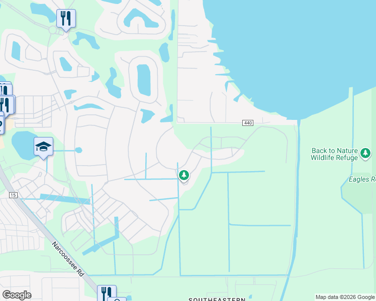 map of restaurants, bars, coffee shops, grocery stores, and more near 11100-11272 Tindall Road in Orlando