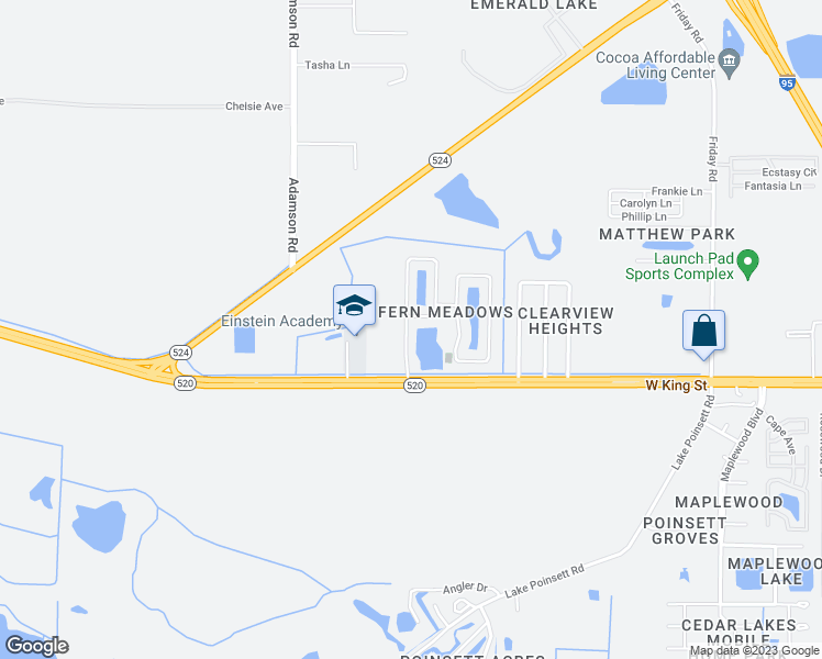 map of restaurants, bars, coffee shops, grocery stores, and more near 401 Cressa Circle in Cocoa