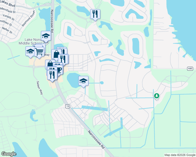 map of restaurants, bars, coffee shops, grocery stores, and more near 10311 Henbury Street in Orlando
