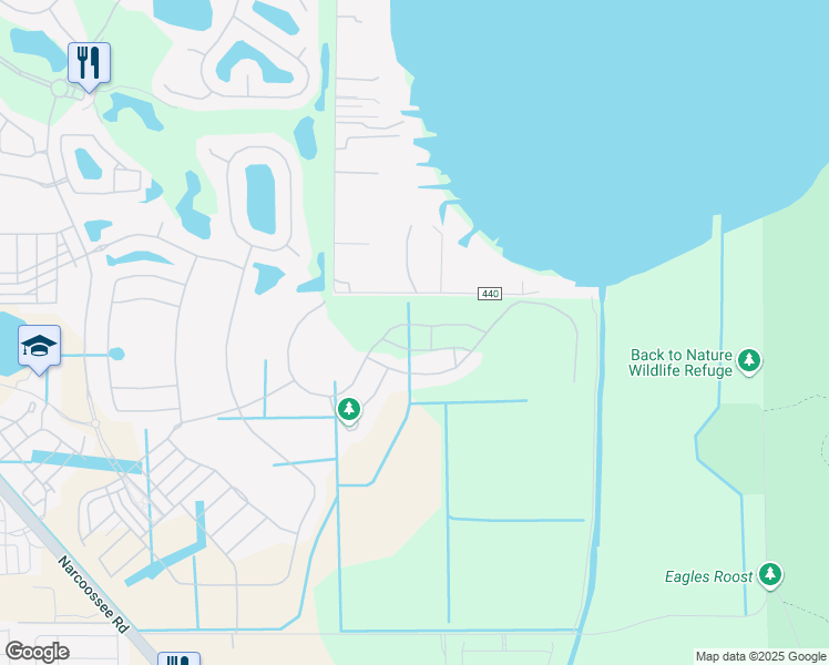 map of restaurants, bars, coffee shops, grocery stores, and more near 11100-11272 Eagle Creek Center Boulevard in Orlando