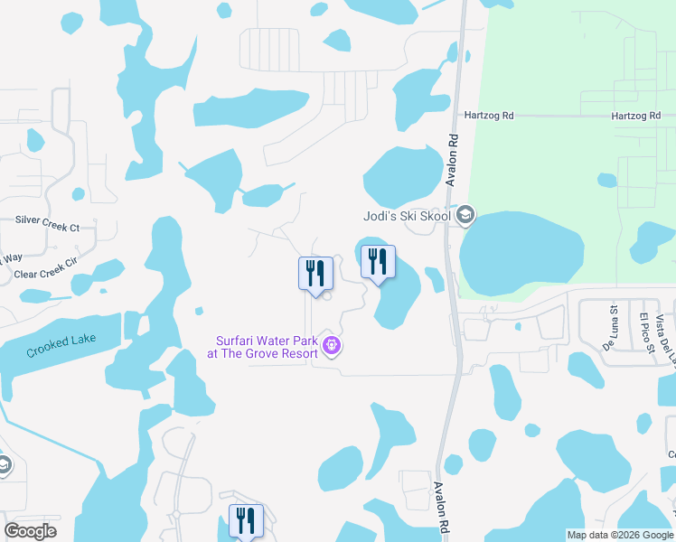 map of restaurants, bars, coffee shops, grocery stores, and more near 15651 Grove Resort Avenue in Winter Garden