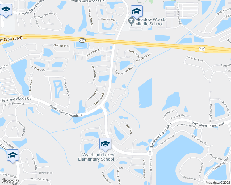 map of restaurants, bars, coffee shops, grocery stores, and more near 1713 White Heron Bay Circle in Orlando