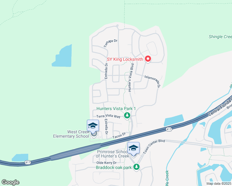 map of restaurants, bars, coffee shops, grocery stores, and more near 4952 Solimartin Drive in Orlando