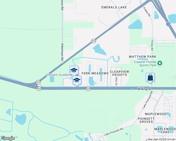 map of restaurants, bars, coffee shops, grocery stores, and more near 822 Cressa Circle in Cocoa