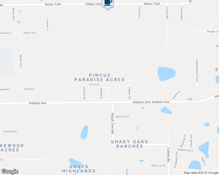 map of restaurants, bars, coffee shops, grocery stores, and more near 14018 Bluegill Lane in Hudson