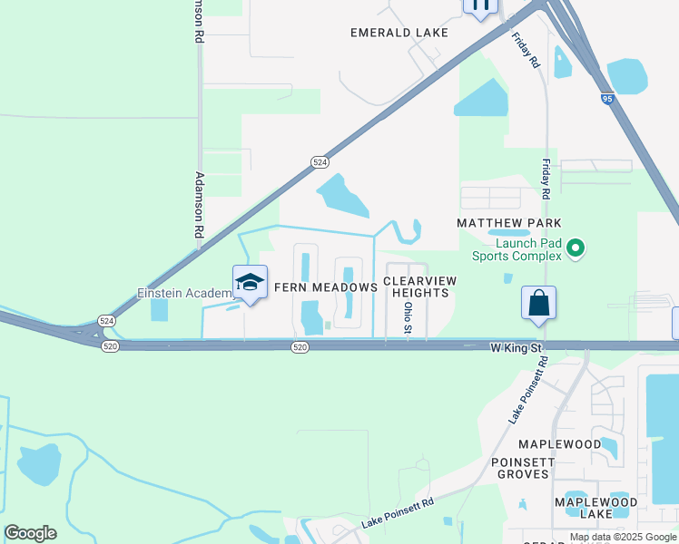 map of restaurants, bars, coffee shops, grocery stores, and more near 755 Dryden Circle in Cocoa