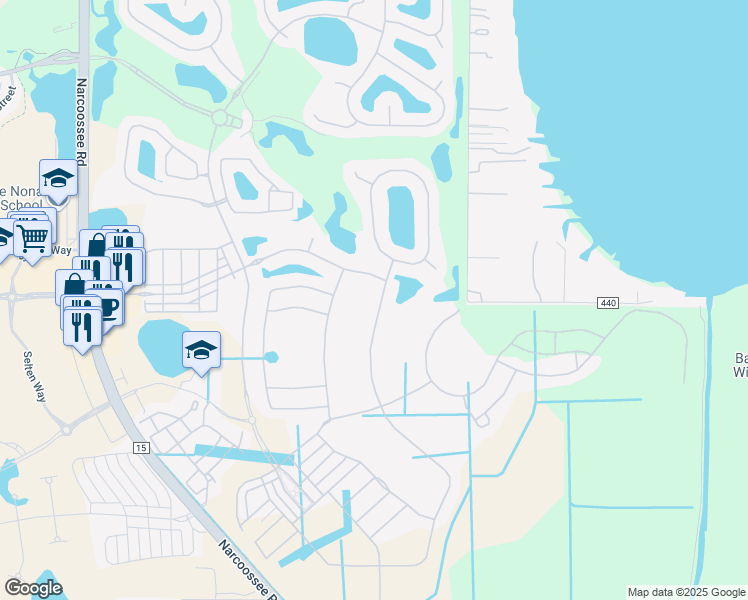 map of restaurants, bars, coffee shops, grocery stores, and more near 13130 Alderley Drive in Orlando