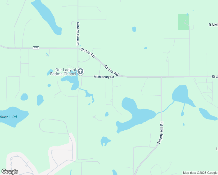 map of restaurants, bars, coffee shops, grocery stores, and more near 14129 Paradise Lane in Dade City
