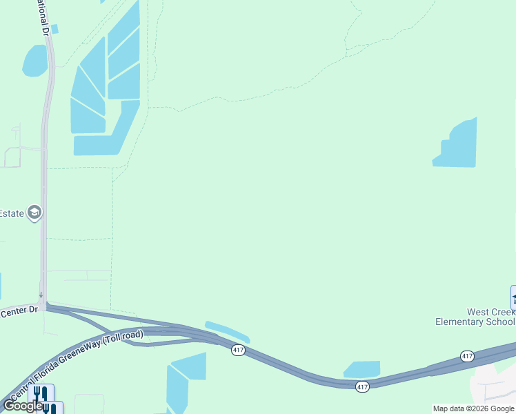 map of restaurants, bars, coffee shops, grocery stores, and more near Central Florida GreeneWay in Orlando