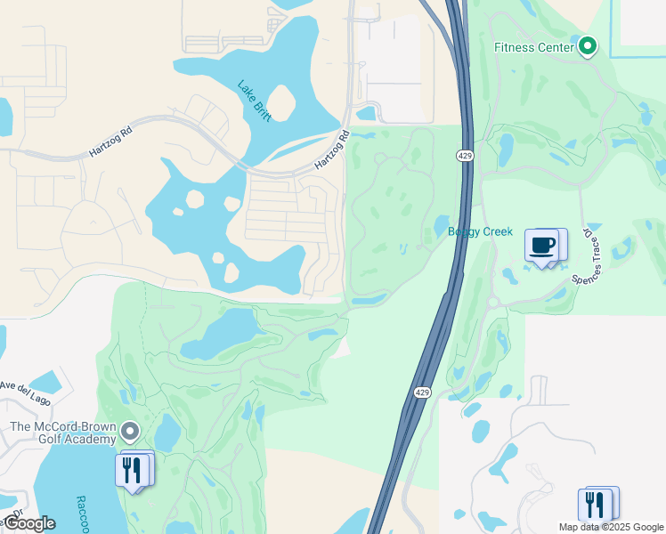 map of restaurants, bars, coffee shops, grocery stores, and more near 14874 Hartzog Road in Winter Garden
