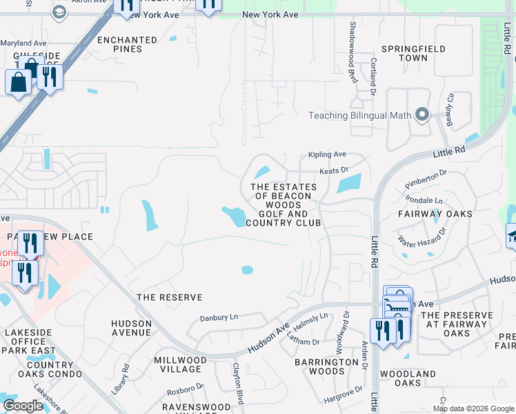 map of restaurants, bars, coffee shops, grocery stores, and more near 8519 Coral Creek Loop in Hudson