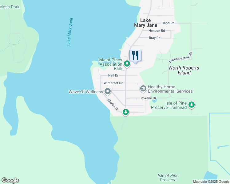 map of restaurants, bars, coffee shops, grocery stores, and more near 14205 Conifer Drive in Orlando