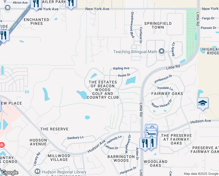 map of restaurants, bars, coffee shops, grocery stores, and more near 14252 Teasdale Avenue in Hudson
