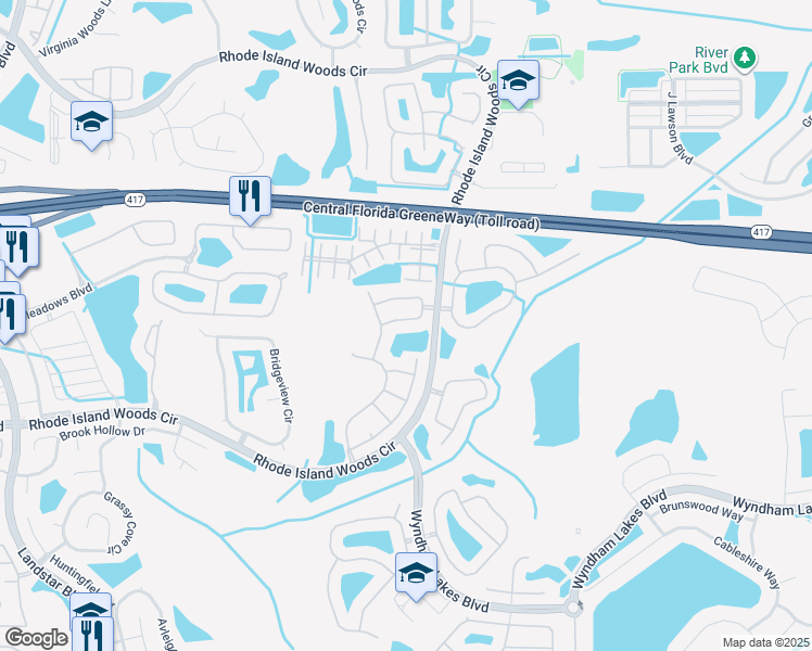 map of restaurants, bars, coffee shops, grocery stores, and more near 14016 Abaco Isle Dr in Orlando