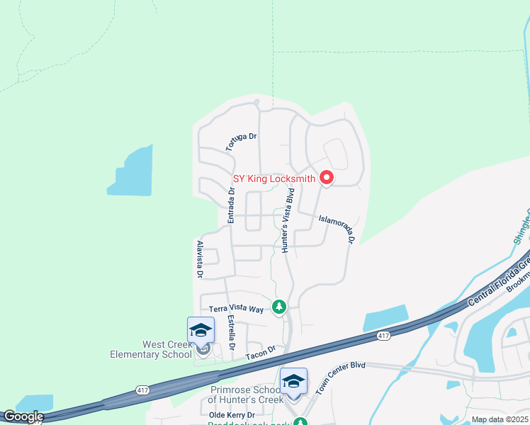 map of restaurants, bars, coffee shops, grocery stores, and more near 5335 Santa Ana Drive in Orlando