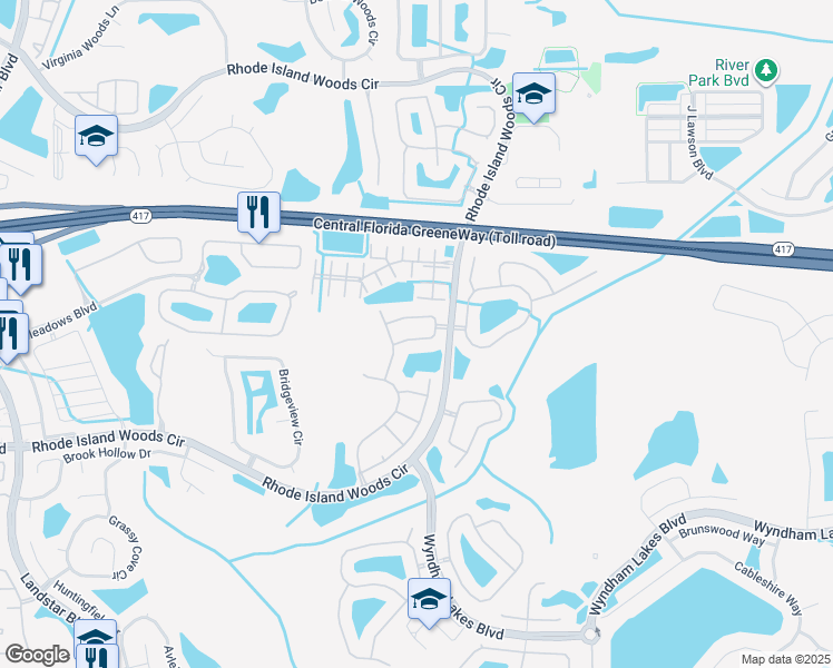 map of restaurants, bars, coffee shops, grocery stores, and more near 14016 Abaco Isle Drive in Orlando