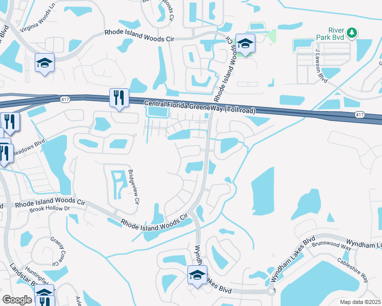 map of restaurants, bars, coffee shops, grocery stores, and more near 14016 Abaco Isle Drive in Orlando