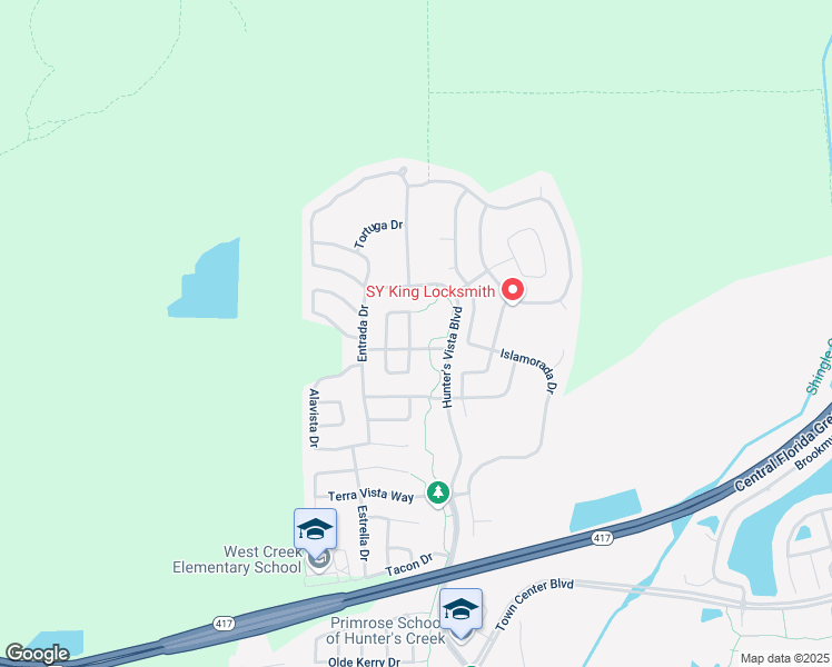map of restaurants, bars, coffee shops, grocery stores, and more near 5335 Santa Ana Drive in Orlando