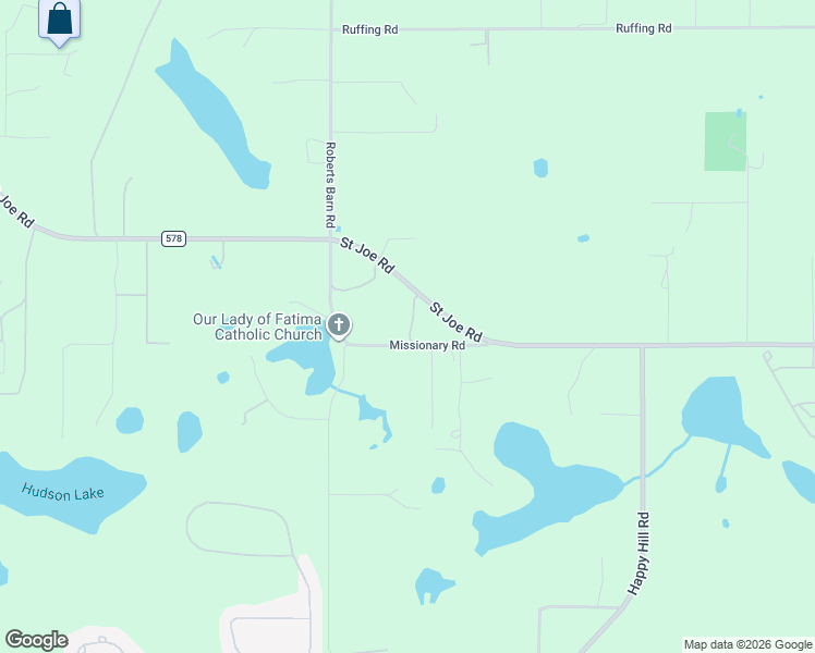 map of restaurants, bars, coffee shops, grocery stores, and more near 34703 Missionary Road in Dade City