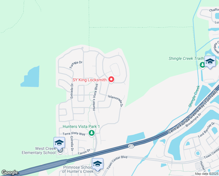 map of restaurants, bars, coffee shops, grocery stores, and more near 13249 Sobrado Drive in Orlando