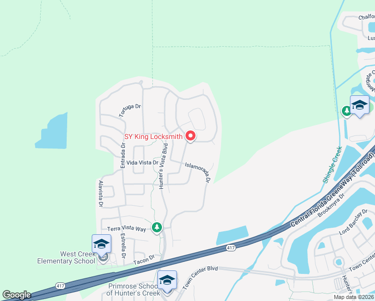 map of restaurants, bars, coffee shops, grocery stores, and more near 13249 Sobrado Drive in Orlando