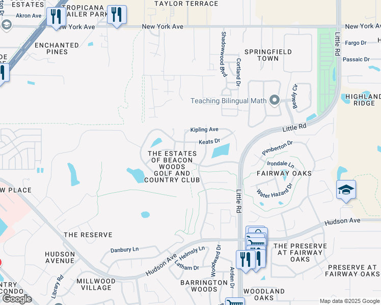 map of restaurants, bars, coffee shops, grocery stores, and more near 14252 Teasdale Avenue in Hudson