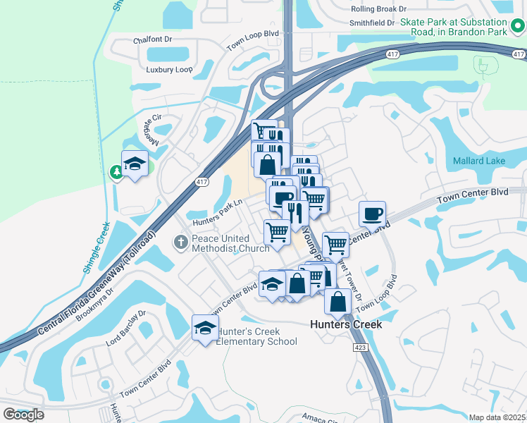 map of restaurants, bars, coffee shops, grocery stores, and more near 4060 Viosca Place in Orlando