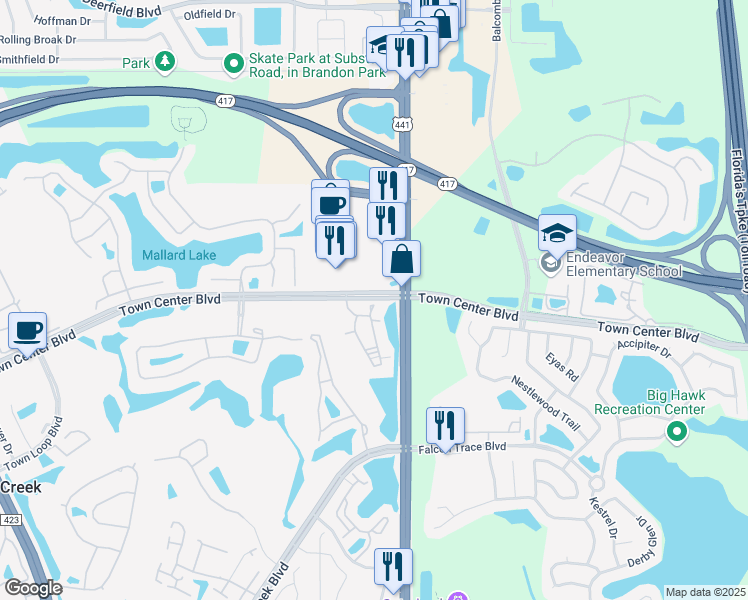map of restaurants, bars, coffee shops, grocery stores, and more near in Hunters Creek
