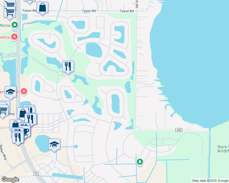 map of restaurants, bars, coffee shops, grocery stores, and more near 10859 Mobberley Circle in Orlando