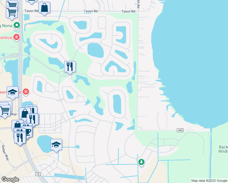 map of restaurants, bars, coffee shops, grocery stores, and more near 10907 Mobberley Circle in Orlando