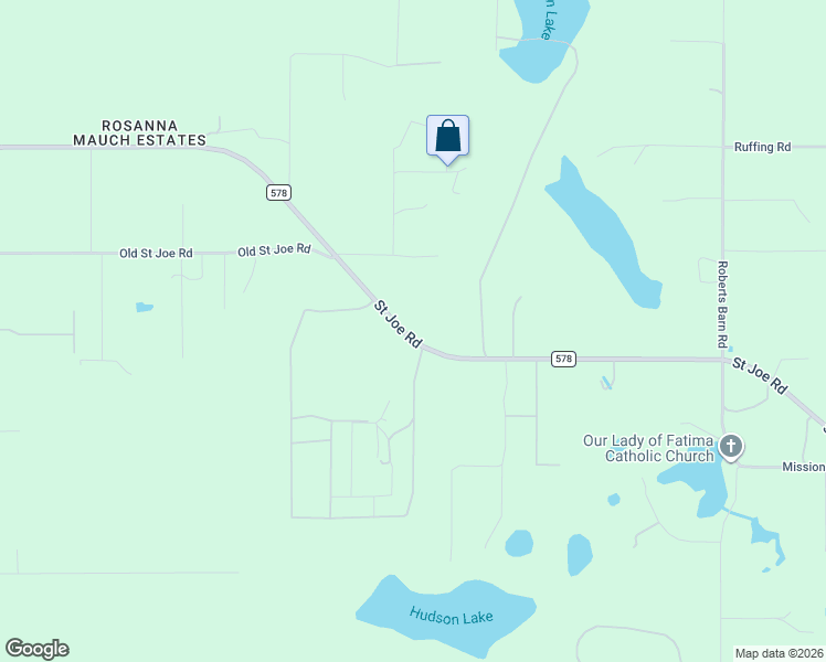 map of restaurants, bars, coffee shops, grocery stores, and more near 33809 Saint Joe Road in Dade City