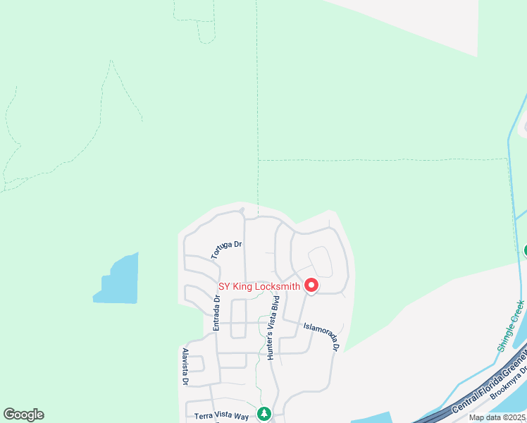 map of restaurants, bars, coffee shops, grocery stores, and more near 5387 Los Palma Vista Drive in Orlando