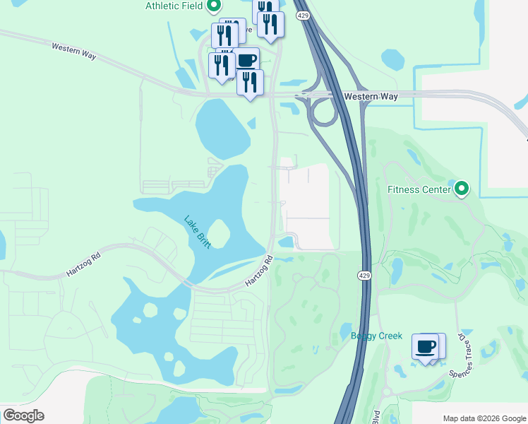 map of restaurants, bars, coffee shops, grocery stores, and more near 14520 Westerly Drive in Oakland