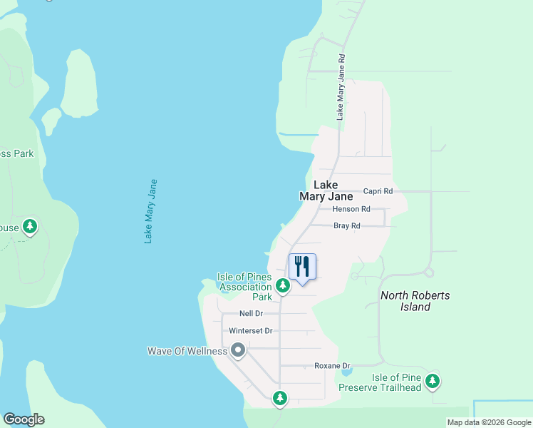 map of restaurants, bars, coffee shops, grocery stores, and more near 13446 Lake Mary Jane Road in Orlando