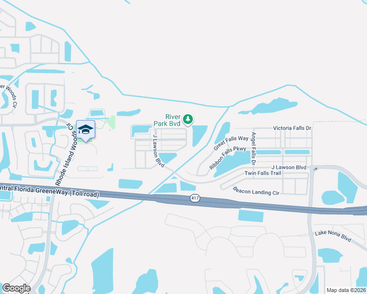 map of restaurants, bars, coffee shops, grocery stores, and more near 1837 Canoe Creek Falls Drive in Orlando