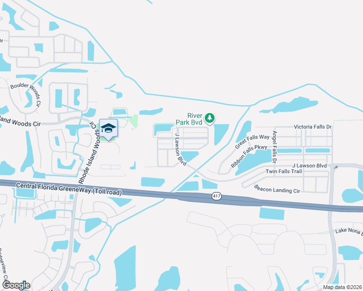 map of restaurants, bars, coffee shops, grocery stores, and more near 1642 J Lawson Boulevard in Orlando