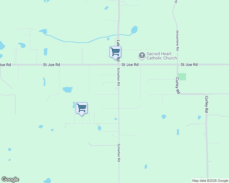 map of restaurants, bars, coffee shops, grocery stores, and more near 14737 Scharber Road in Dade City