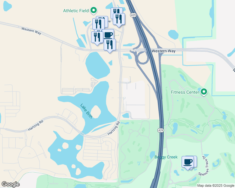map of restaurants, bars, coffee shops, grocery stores, and more near 14760 Westerly Drive in Oakland