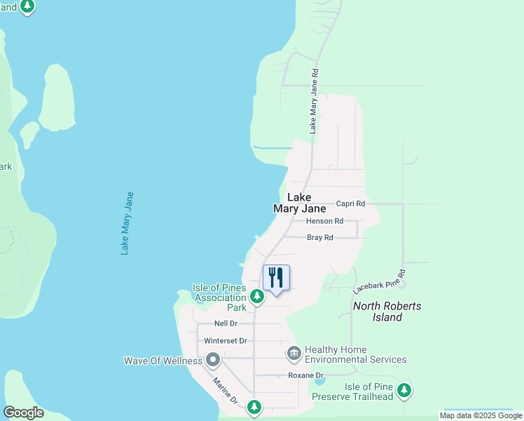 map of restaurants, bars, coffee shops, grocery stores, and more near 13446 Lake Mary Jane Road in Orlando