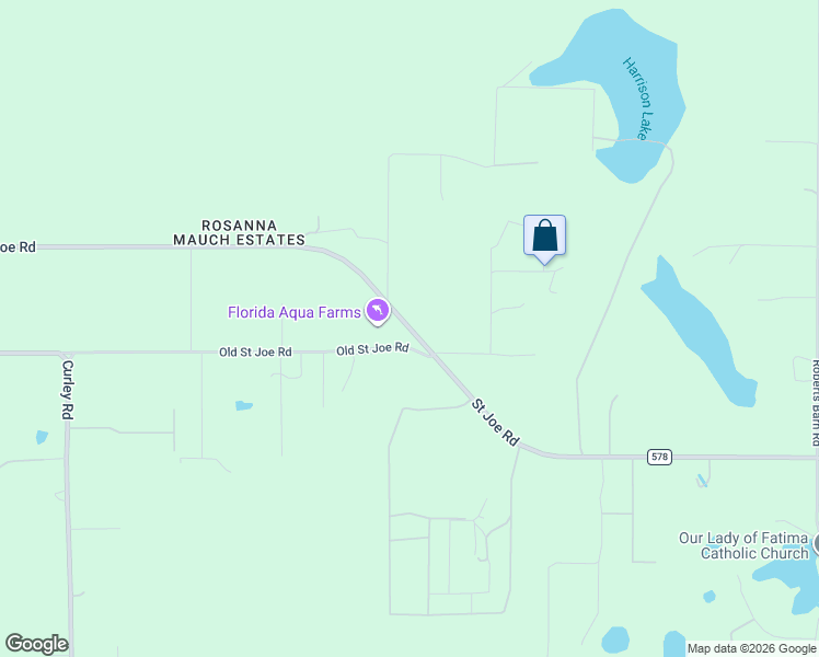 map of restaurants, bars, coffee shops, grocery stores, and more near 33447 Saint Joe Road in Dade City