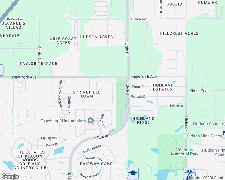 map of restaurants, bars, coffee shops, grocery stores, and more near 14526 Potterton Circle in Hudson